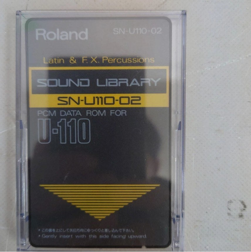 Roland SN-U110-02 Latin & FX Percussions Sound Library Card with Case from Japan
