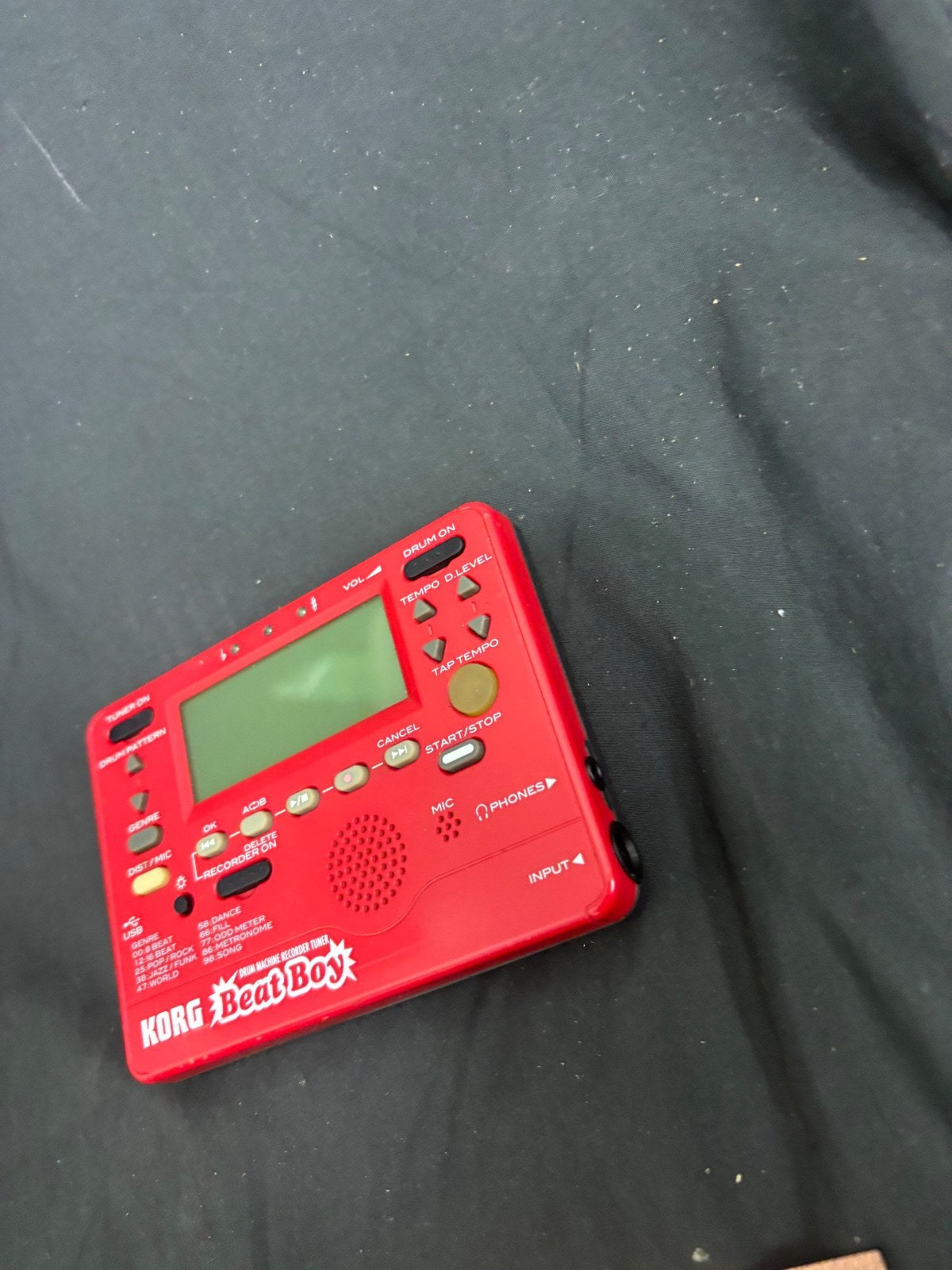 KORG BEAT BOY Drum Machine Recorder Tuner Samplers Red Recode Tuner Effector