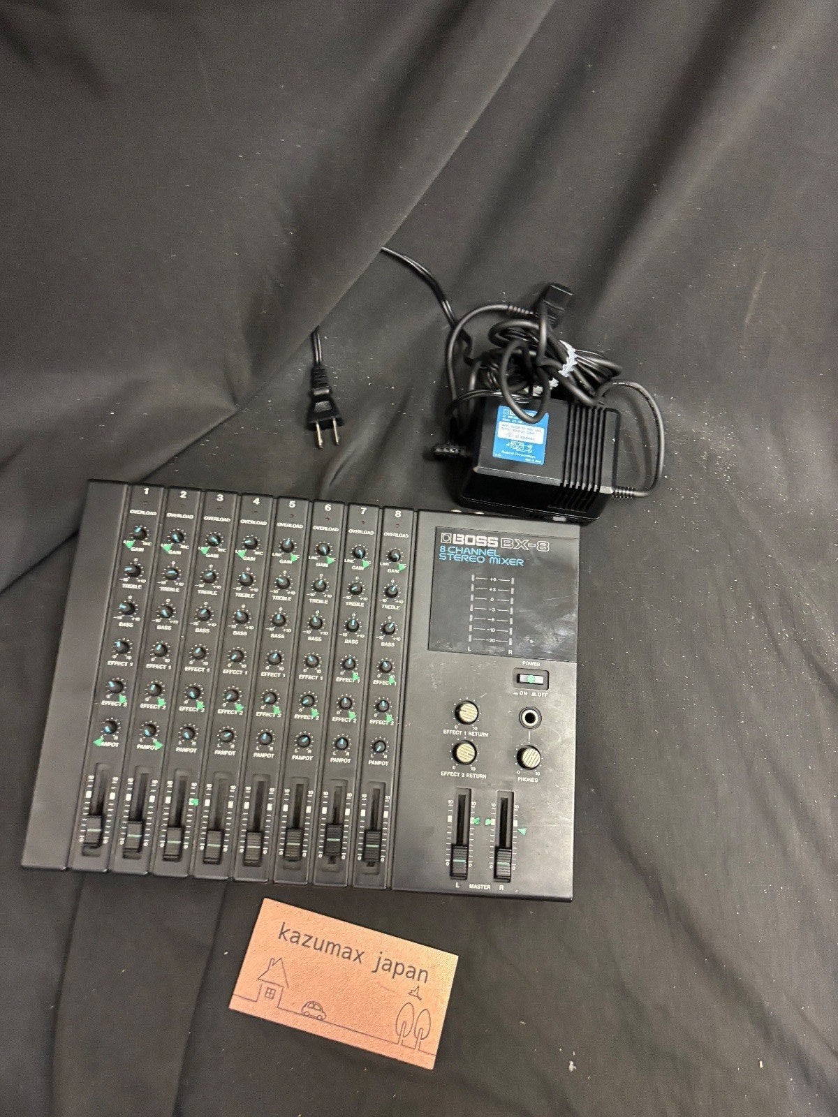 BOSS BX-8 8Ch Compact Stereo Mixer with adapter