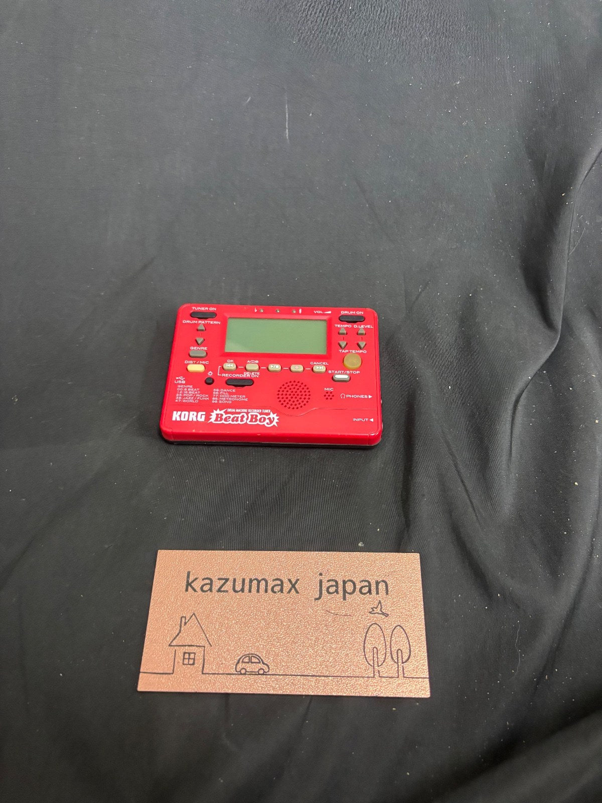 KORG BEAT BOY Drum Machine Recorder Tuner Samplers Red Recode Tuner Effector