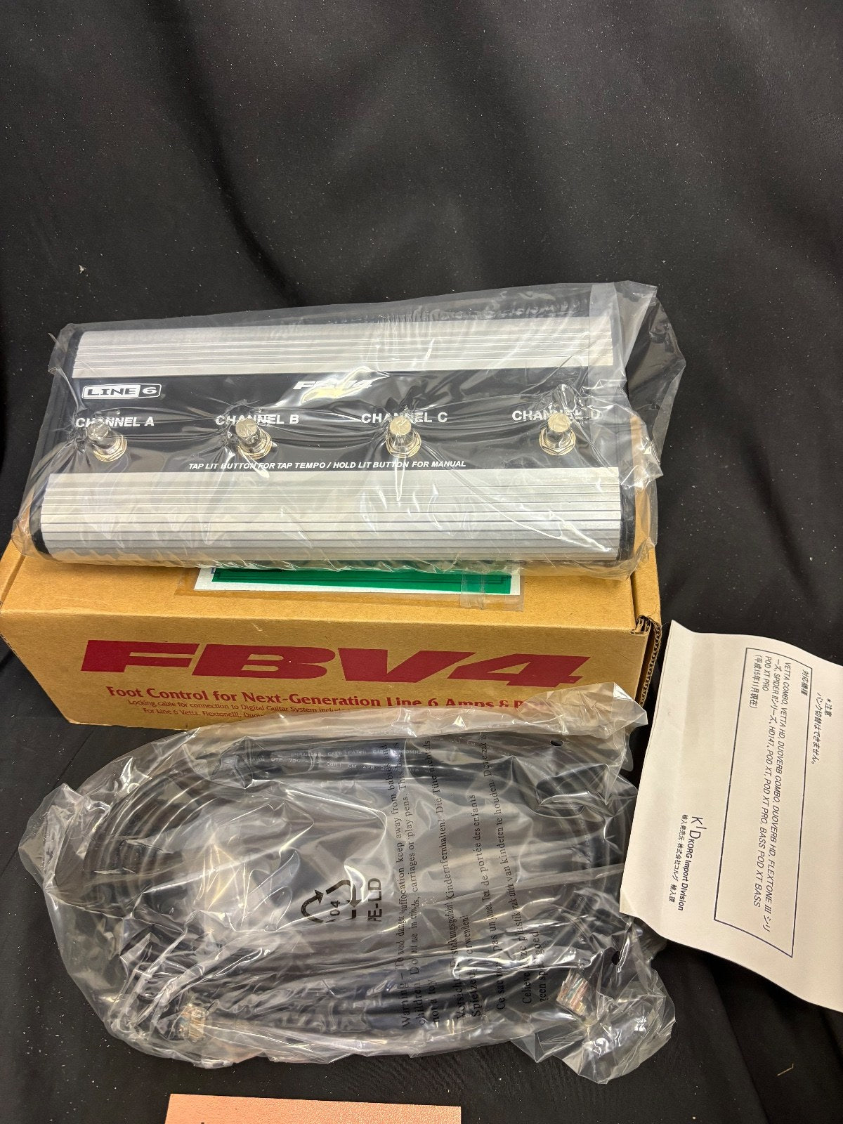 Line 6 FBV4 Four Channel Guitar Amp Foot Controller with BOX Tested