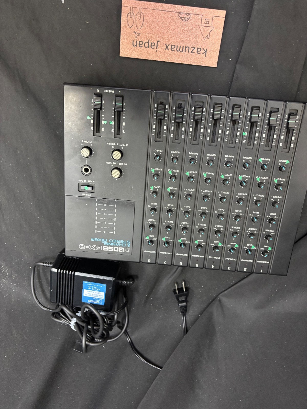 BOSS BX-8 8Ch Compact Stereo Mixer with adapter