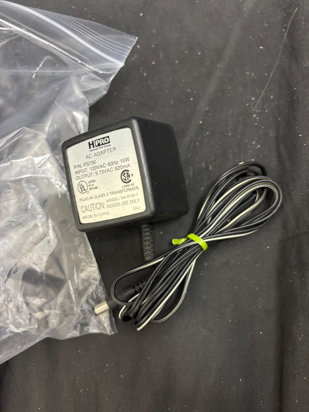 Harman pro group HPRO HA-9750-7 アダプター 9.75VAC 820mA