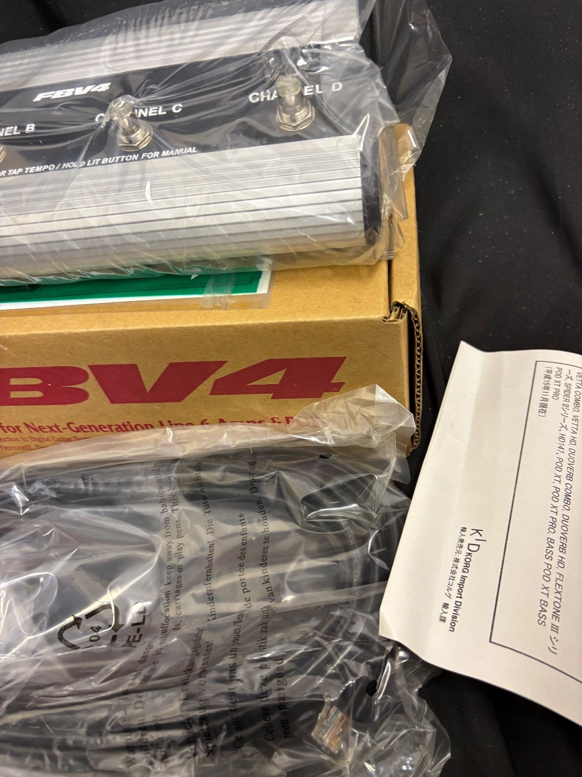Line 6 FBV4 Four Channel Guitar Amp Foot Controller with BOX Tested