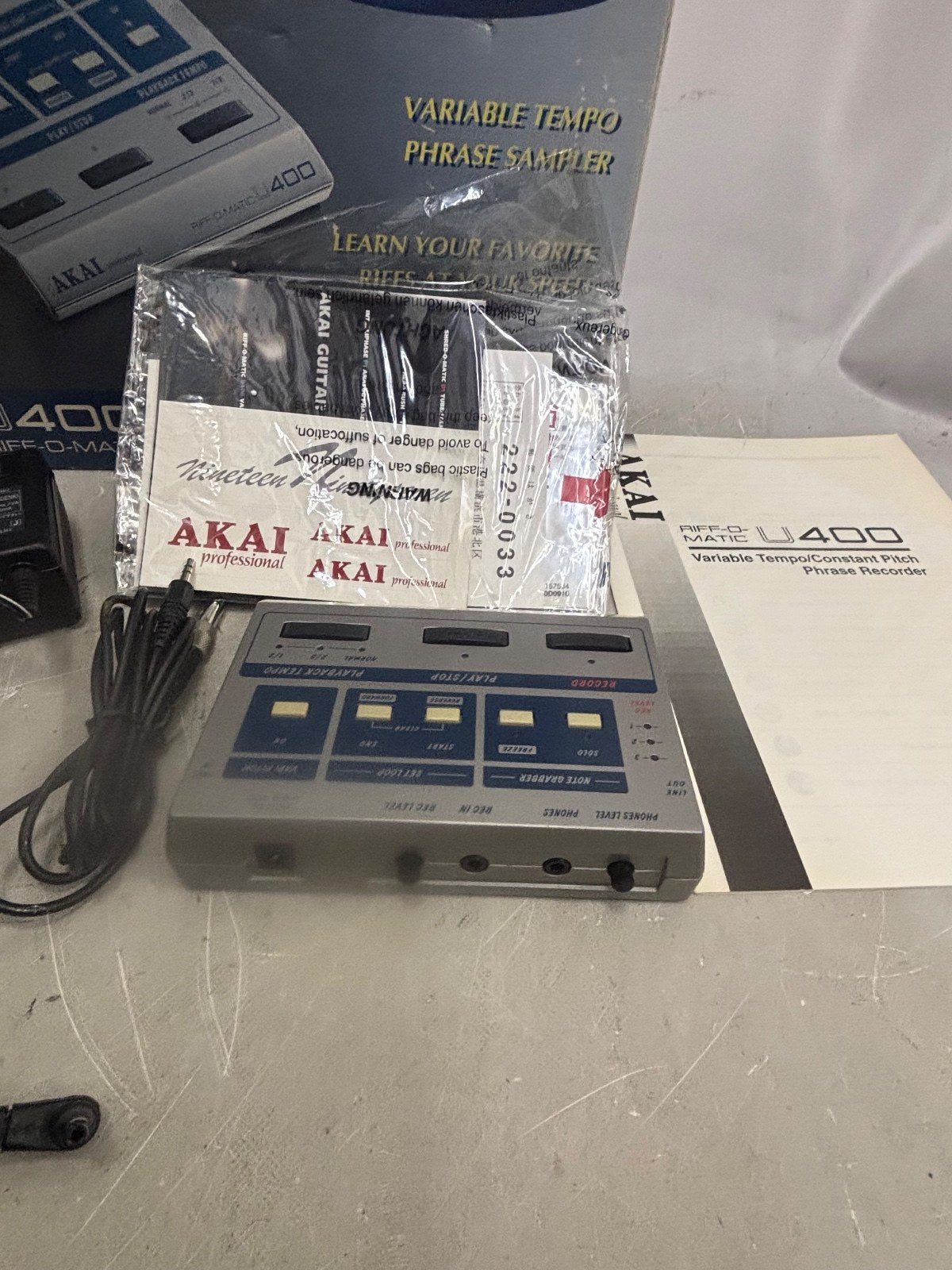 AKAI U400 Riff-O-Matic Phrase Sampler Guitar Practice Trainer Tested Japan