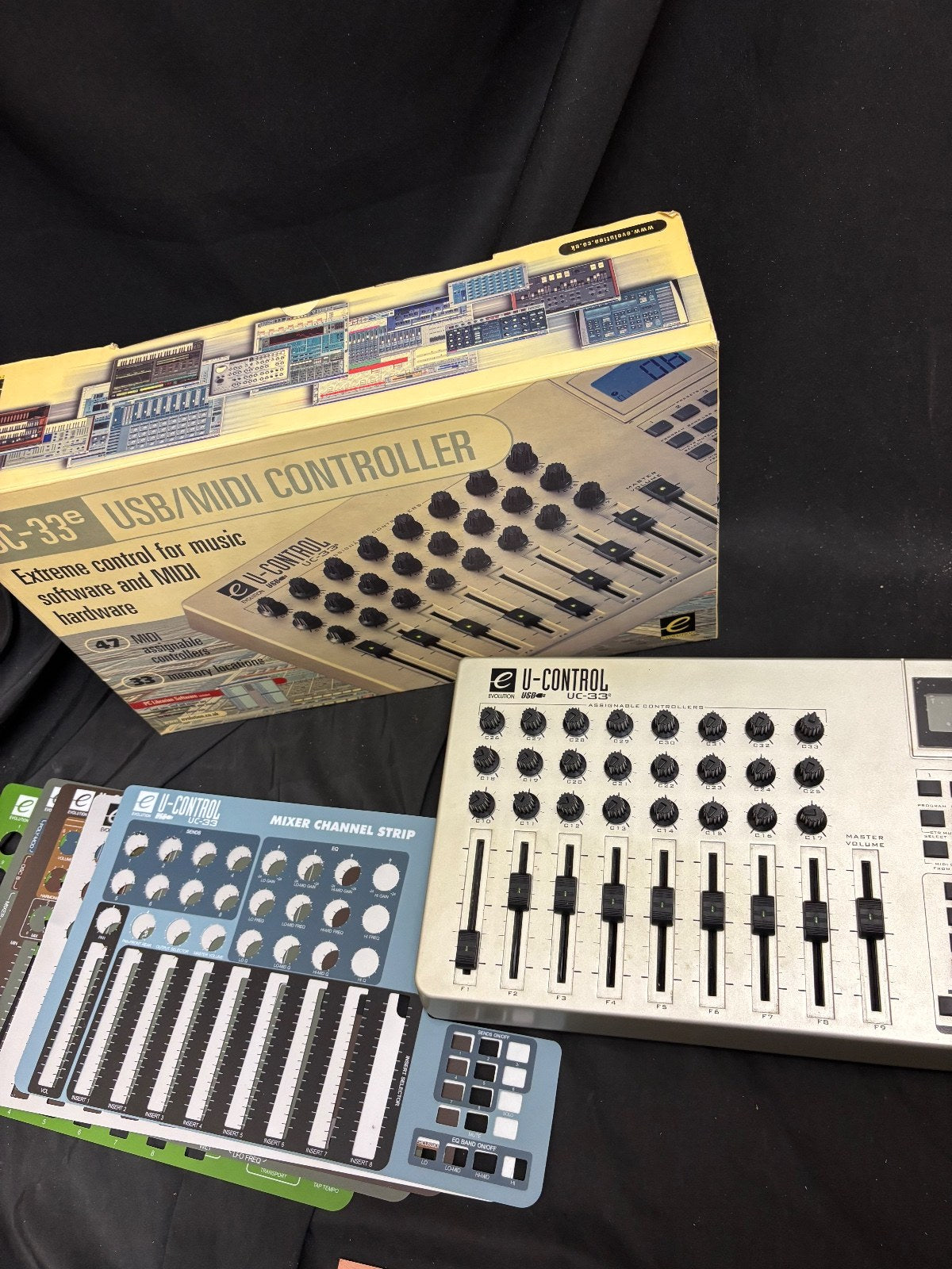 Evolution U-Control UC-33 USB MIDI Controller – Tested – Box &  Overlays