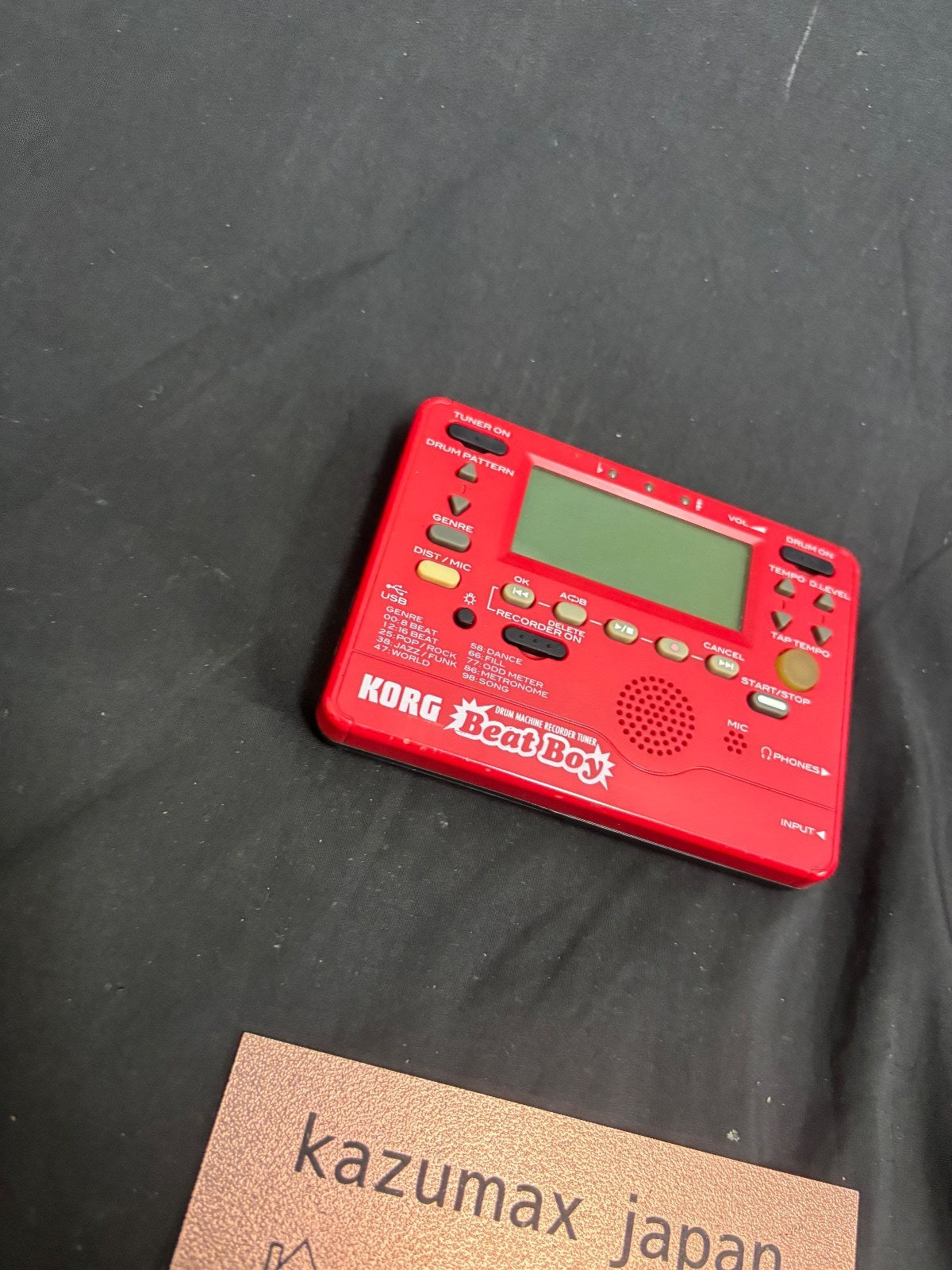KORG BEAT BOY Drum Machine Recorder Tuner Samplers Red Recode Tuner Effector