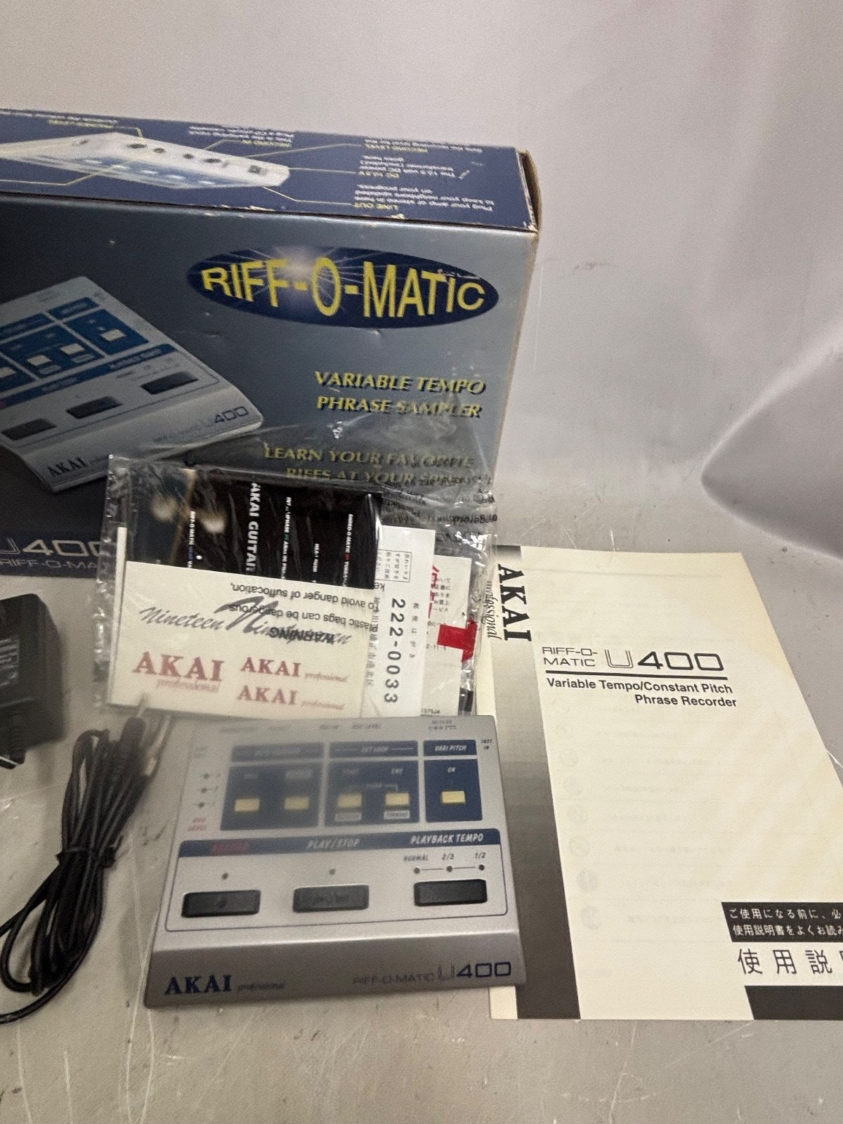 AKAI U400 Riff-O-Matic Phrase Sampler Guitar Practice Trainer Tested Japan