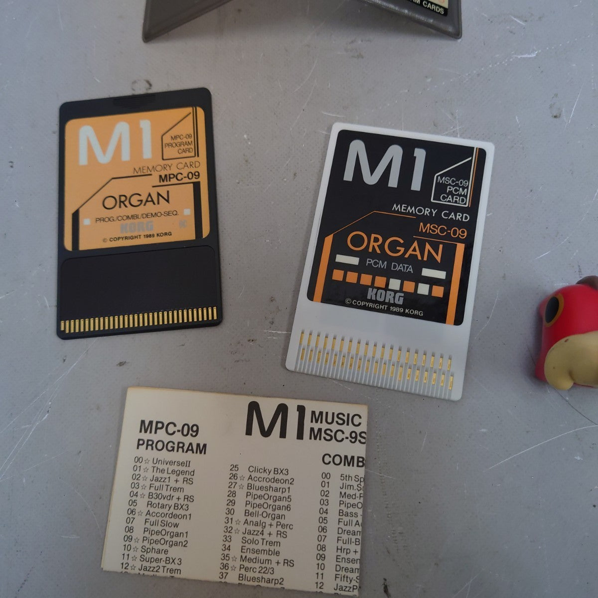 KORG M1 MPC-09 MSC-09 Organ Memory Card Set PCM Program Card from Japan