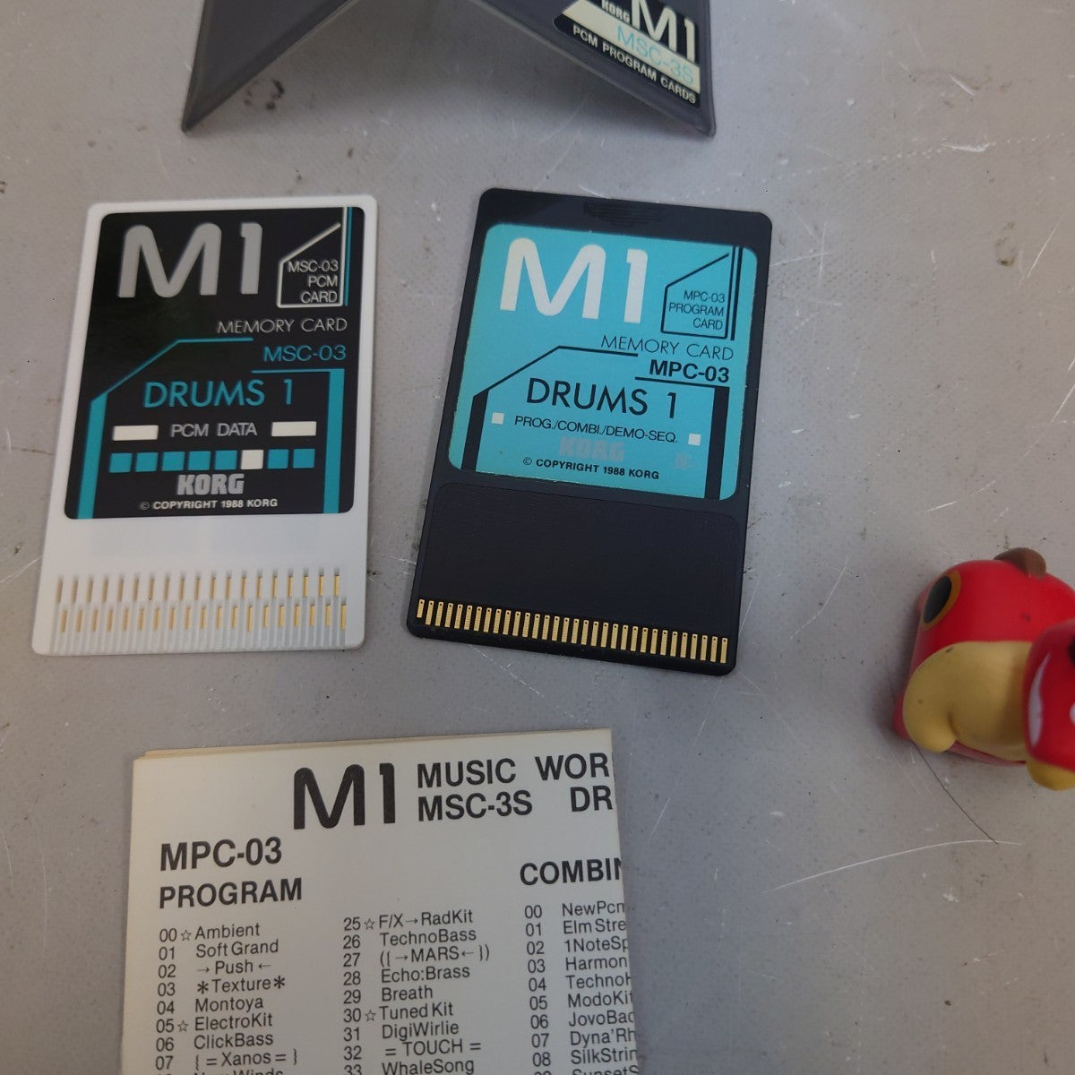 KORG M1 MPC-03 MSC-03 Drums 1 Memory Card Set PCM Program Card from Japan