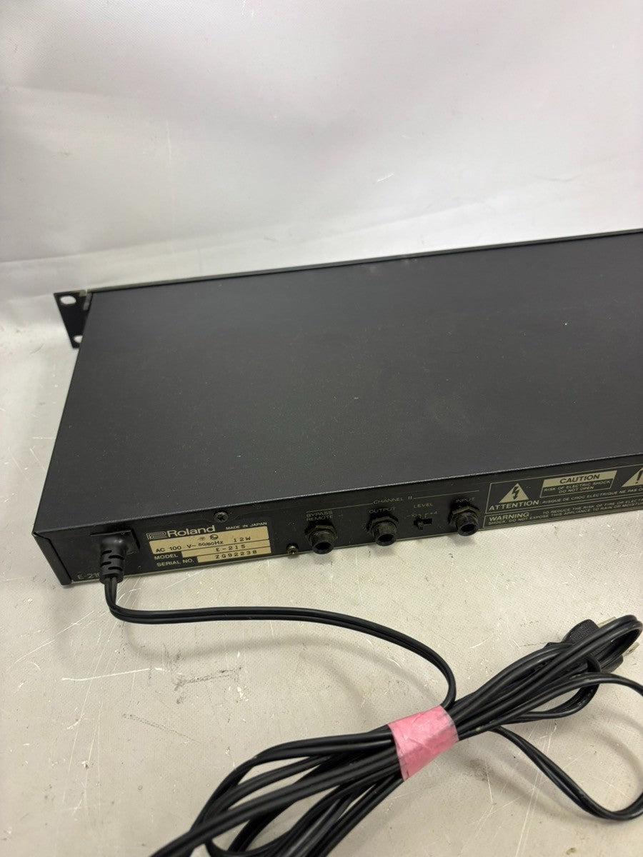 Roland E-215 Dual Channel Graphic Equalizer Rack Unit Tested