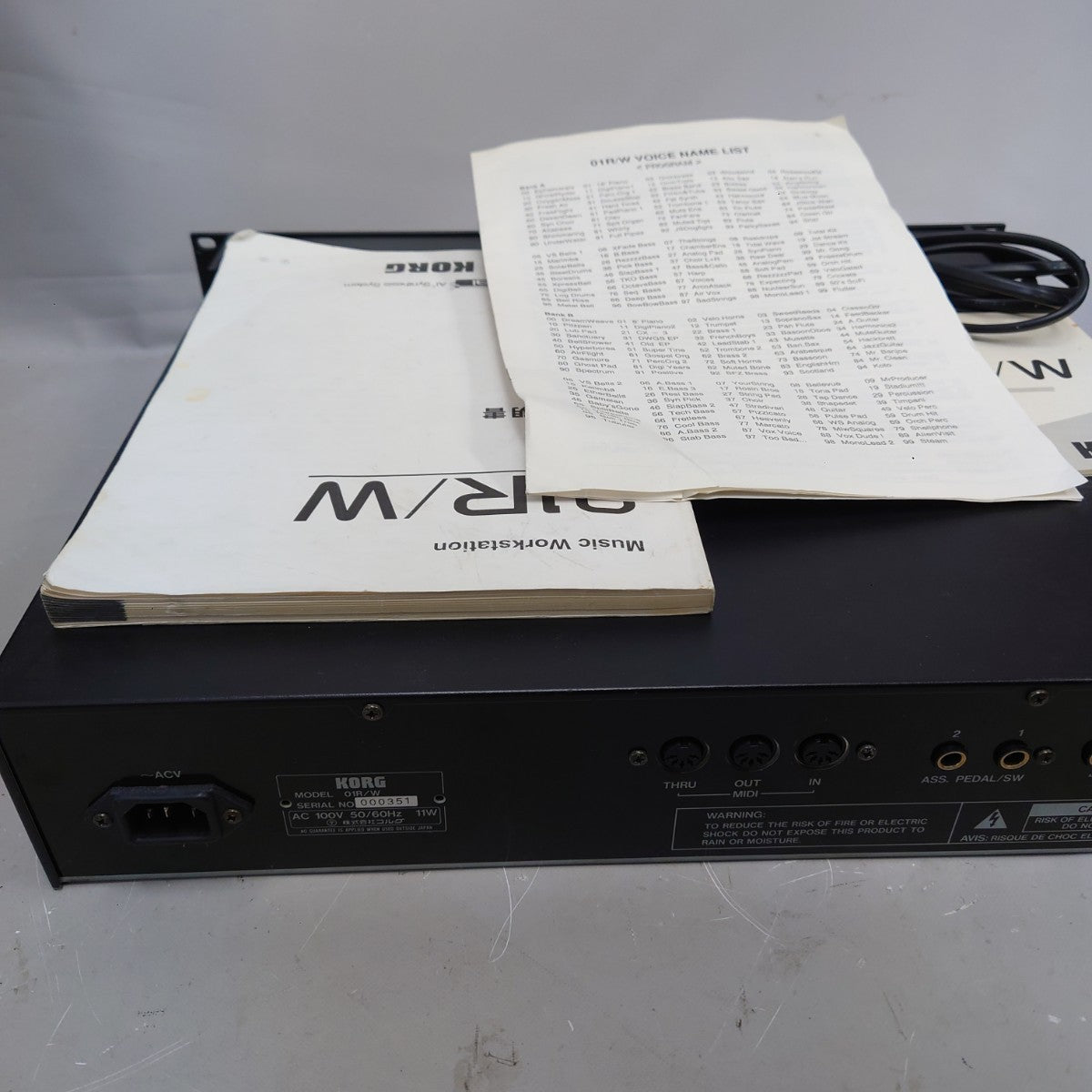 KORG 01R/W Music Workstation Sound Module with Manual from Japan