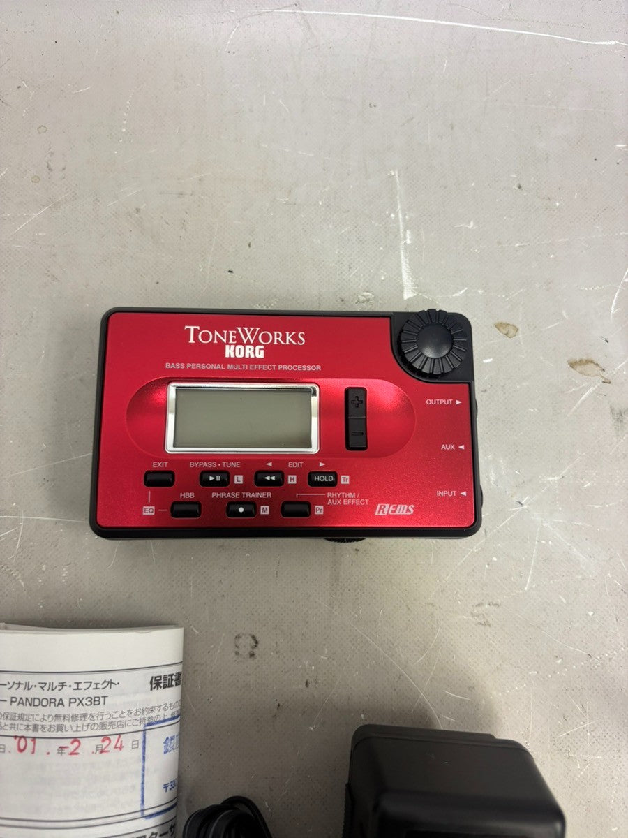 Korg ToneWorks PX3BT Pandora Bass Multi Effects Processor Tested with Adapter