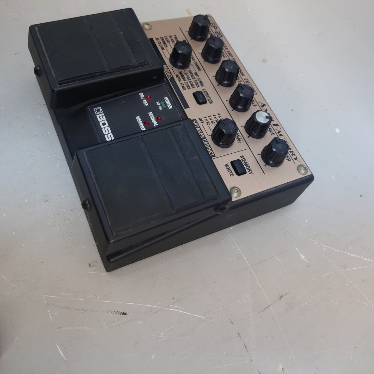 BOSS GP-20 Amp Factory Dual Pedal Guitar Effects Processor Tested from Japan