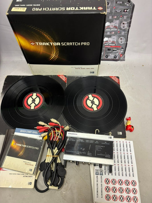 Native Instruments Audio 8 DJ Traktor Scratch Pro Vinyl Set Tested Working