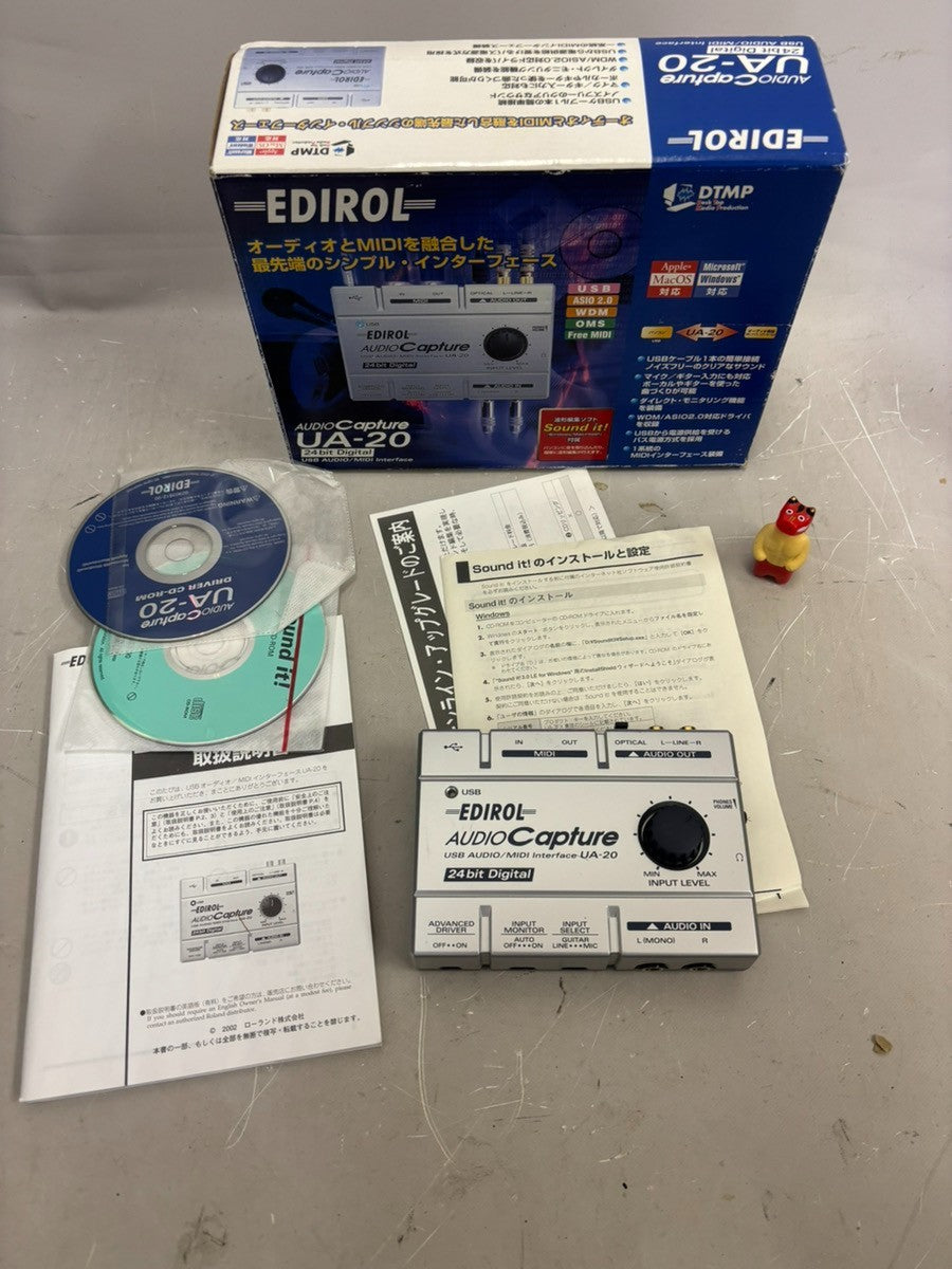 EDIROL UA-20 USB Audio MIDI Interface 24bit Digital from Japan with Box