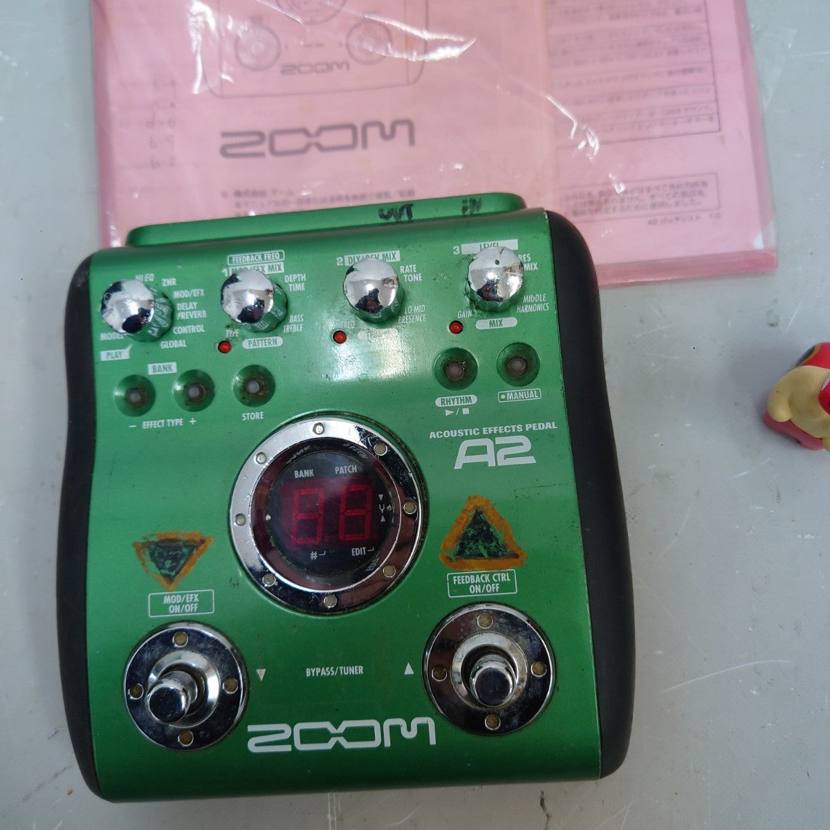 Zoom A2 Acoustic Guitar Multi Effects Pedal with Manual from Japan