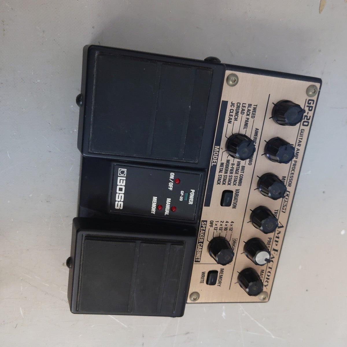 BOSS GP-20 Amp Factory Dual Pedal Guitar Effects Processor Tested from Japan