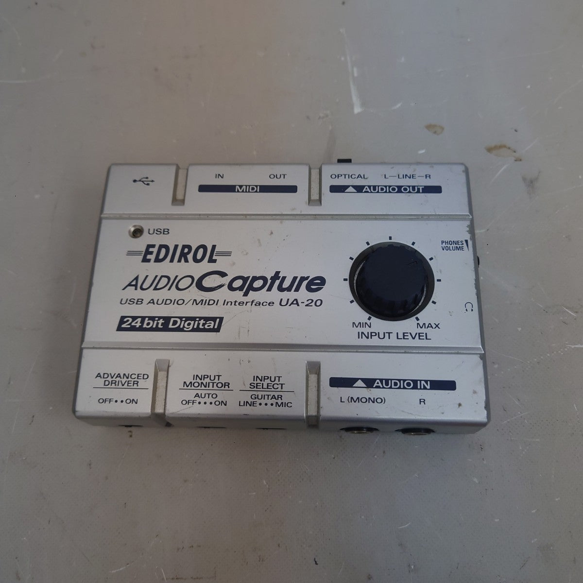 Roland Edirol UA-20 Audio Capture USB Audio MIDI Interface Tested from Japan