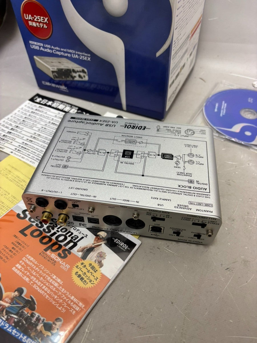 Roland UA-25EX USB Audio Interface Cakewalk Edition for Recording with accessory