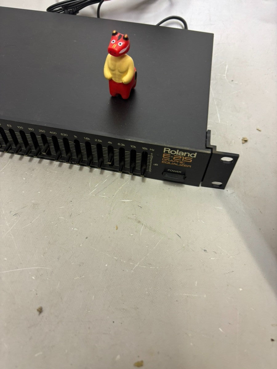 Roland E-215 Dual Channel Graphic Equalizer Rack Unit Tested