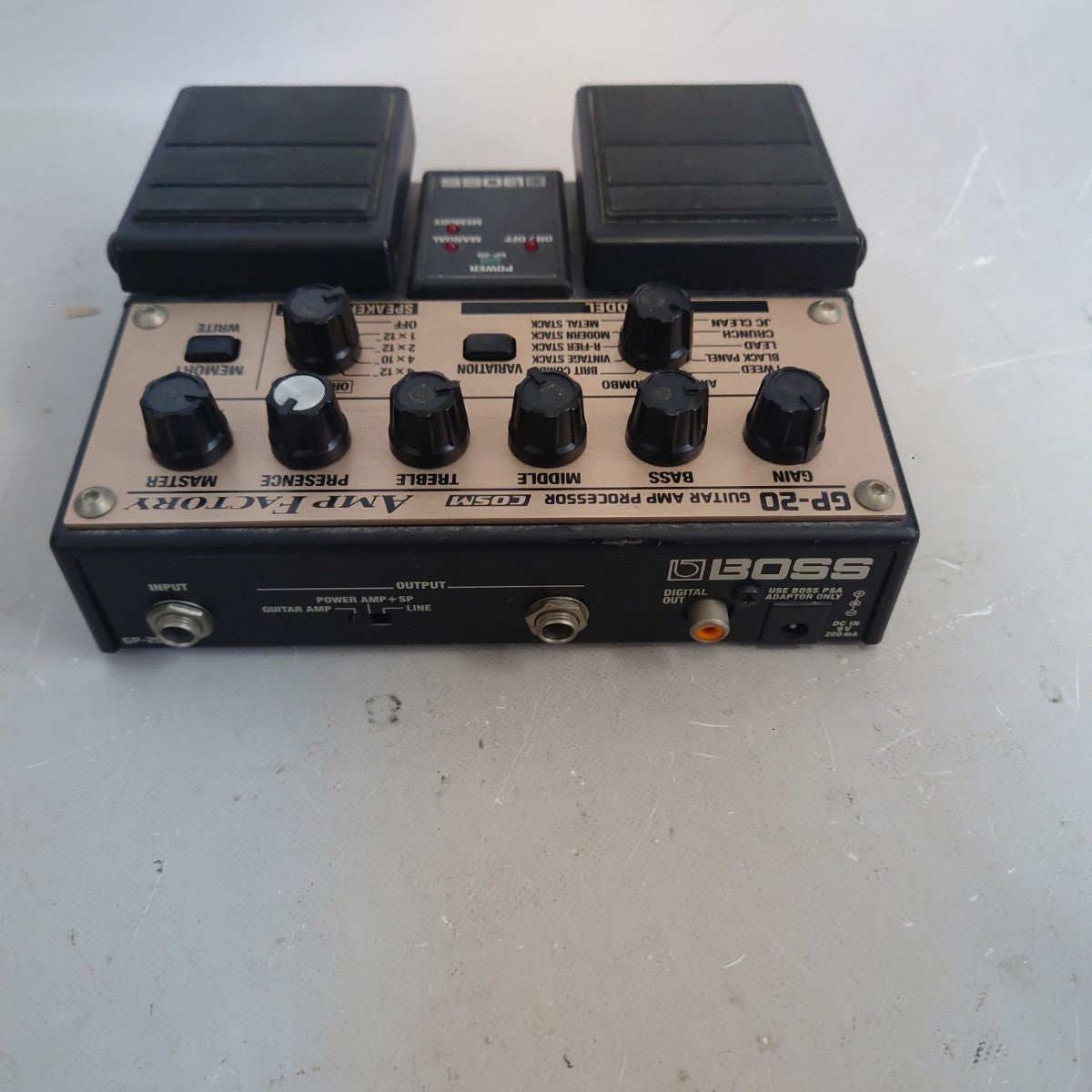 BOSS GP-20 Amp Factory Dual Pedal Guitar Effects Processor Tested from Japan