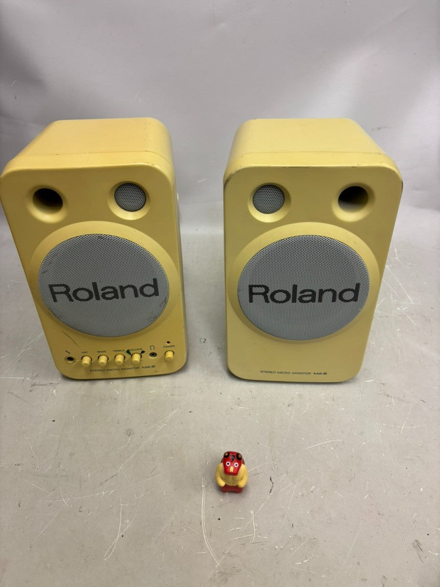 Roland MA-8 Micro Monitor Stereo Speakers Pair Tested Working from Japan