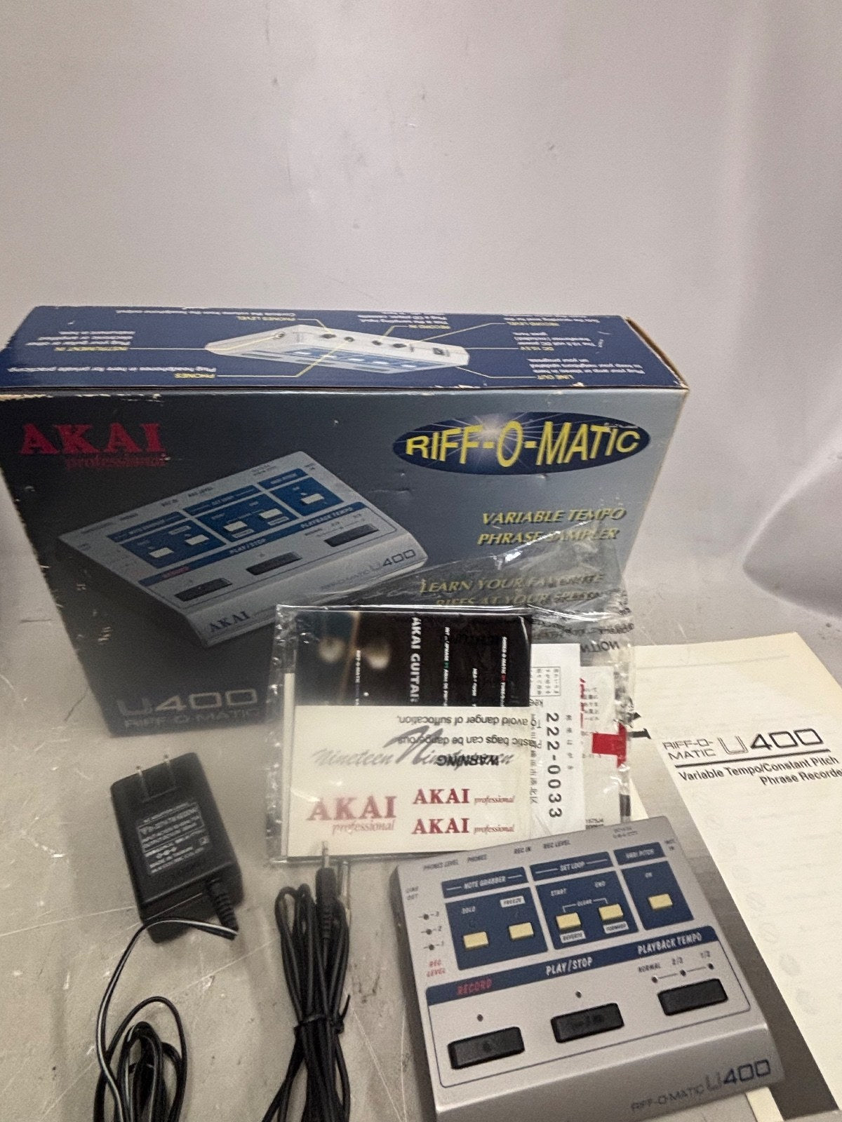 AKAI U400 Riff-O-Matic Phrase Sampler Guitar Practice Trainer Tested Japan