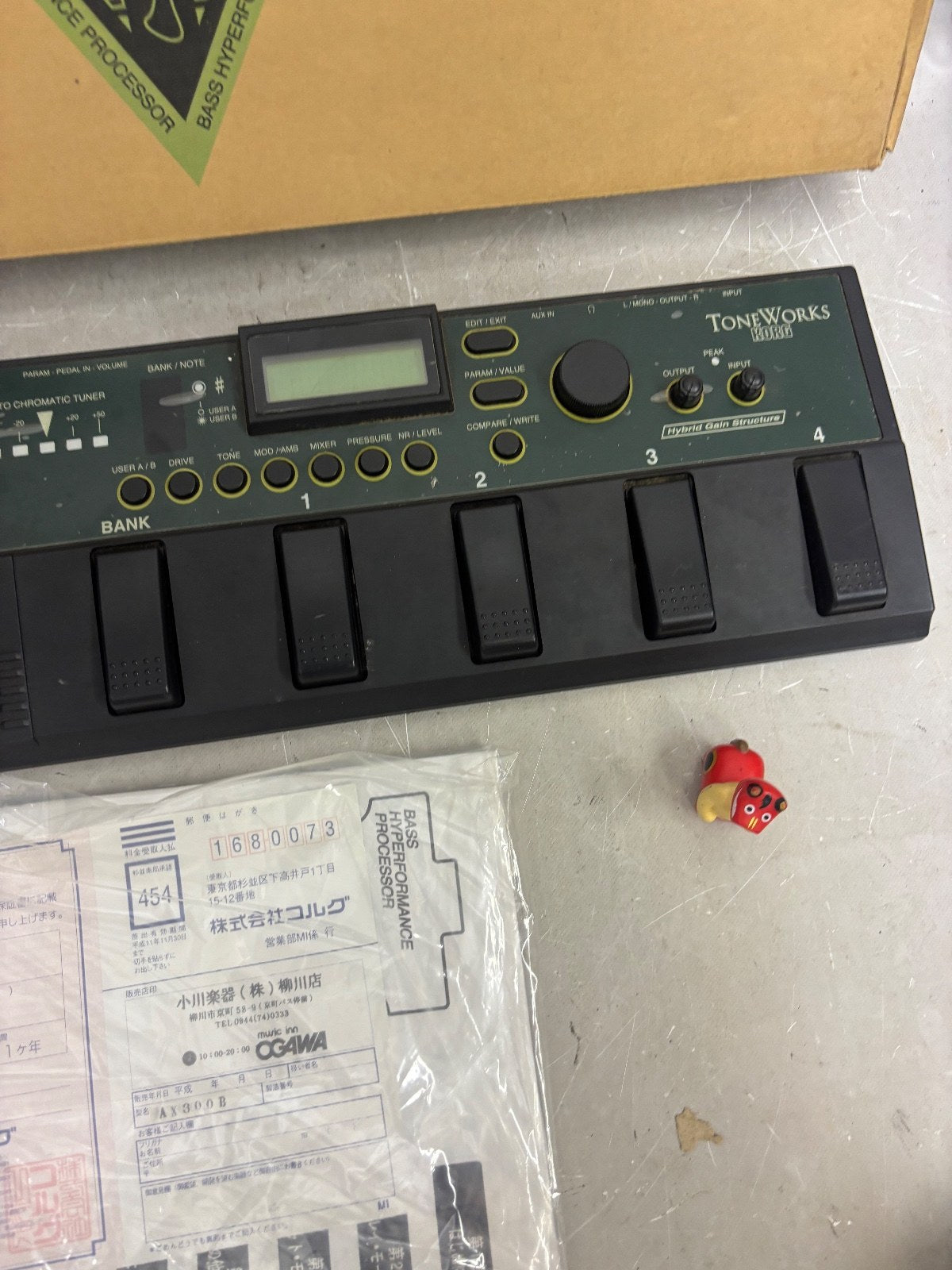 Korg AX300B Bass Multi-Effects Pedal ToneWorks Processor Confirmed Operation