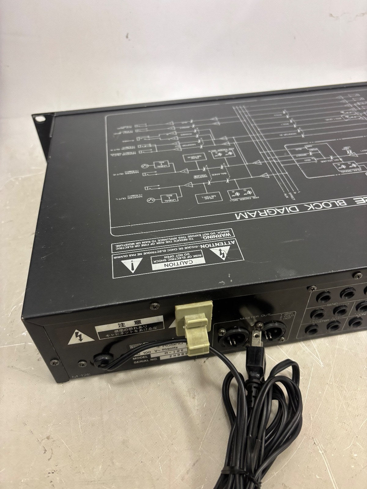 Roland M12E 12 Channel Rack Mixer Audio Line Mixer Tested