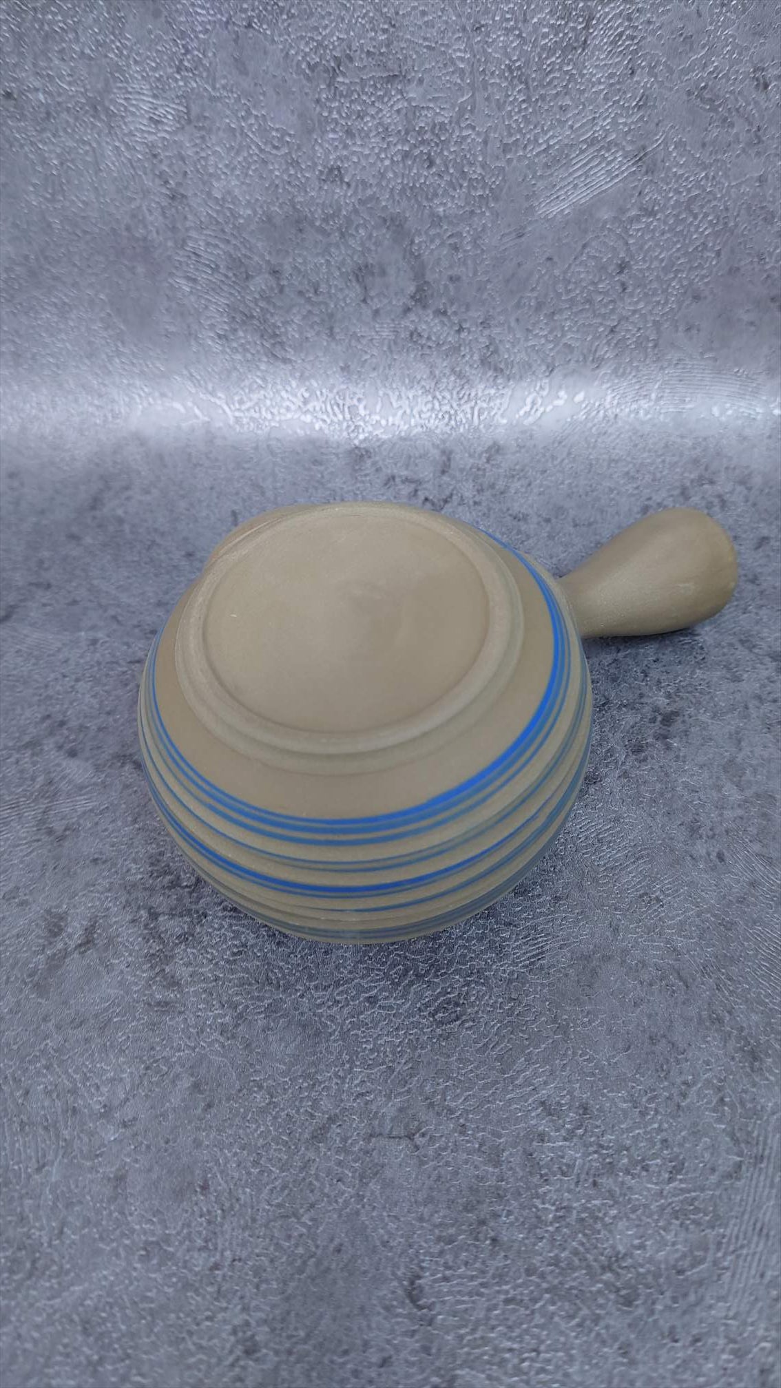 Teapot | Tokoname ware pottery | green mud brim blue line teapot | 240cc