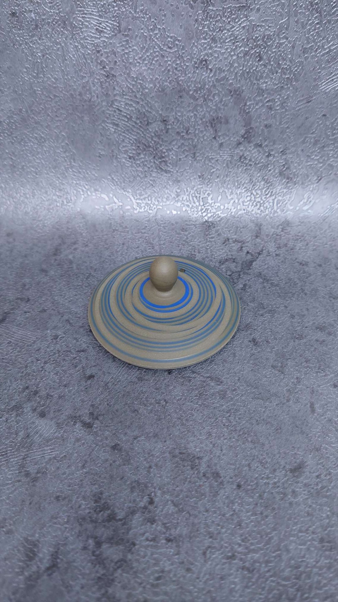 Teapot | Tokoname ware pottery | green mud brim blue line teapot | 240cc