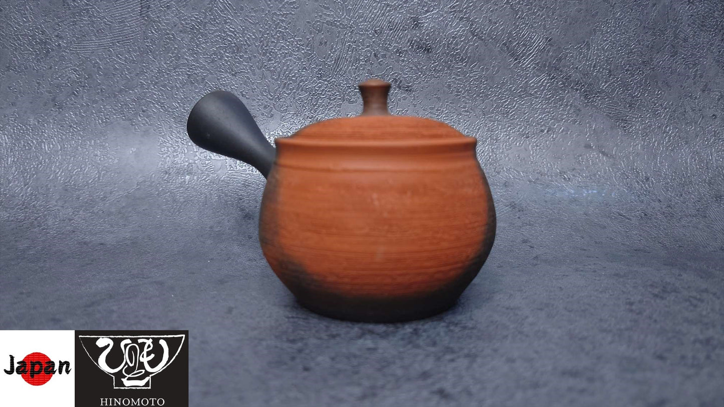 Teapot | Tokoname ware pottery | half black matsukawa mini teapot | 140cc